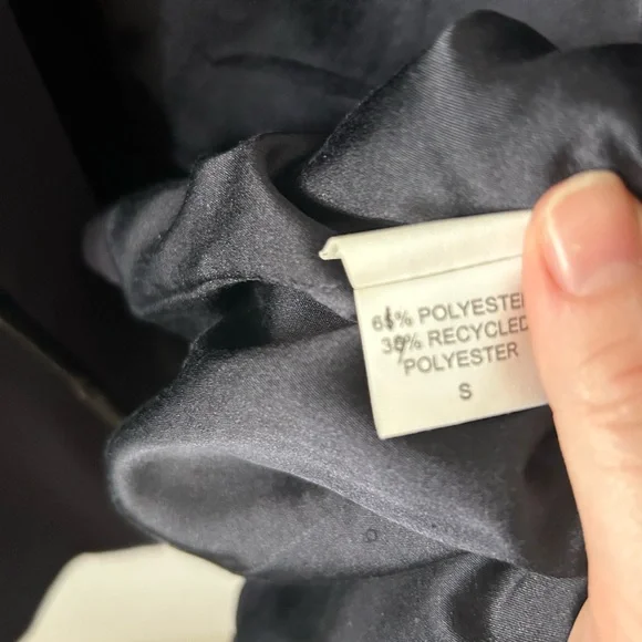 Eileen Fisher Blazer with Faux Leather Trim Size Small